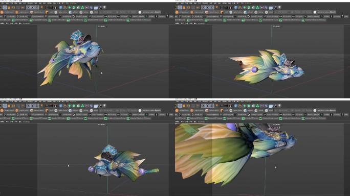 金鱼C4D模型动作工程