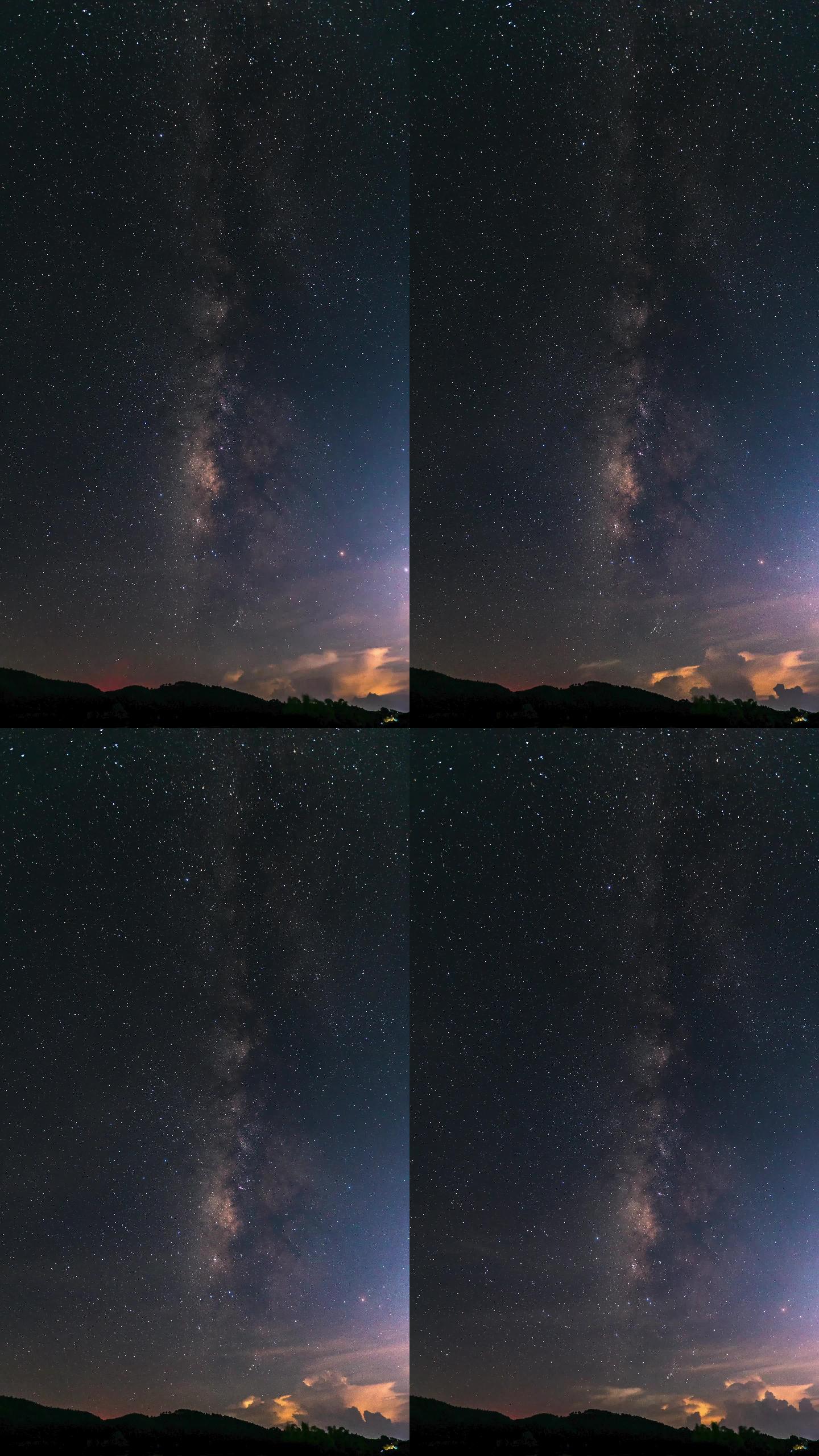 广西夏季银河星空竖屏4K