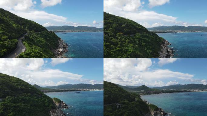 海南三亚亚龙湾最美公路太阳湾公路风景