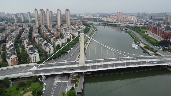 天津海河富民桥航拍