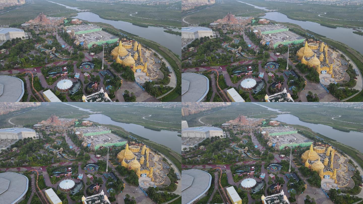 上海海昌海洋公园4K航拍原素材空镜