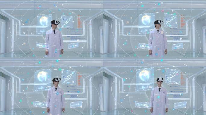 VR智慧医疗科技感人物合成AE模板