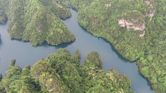 湖南张家界武陵源宝峰湖航拍