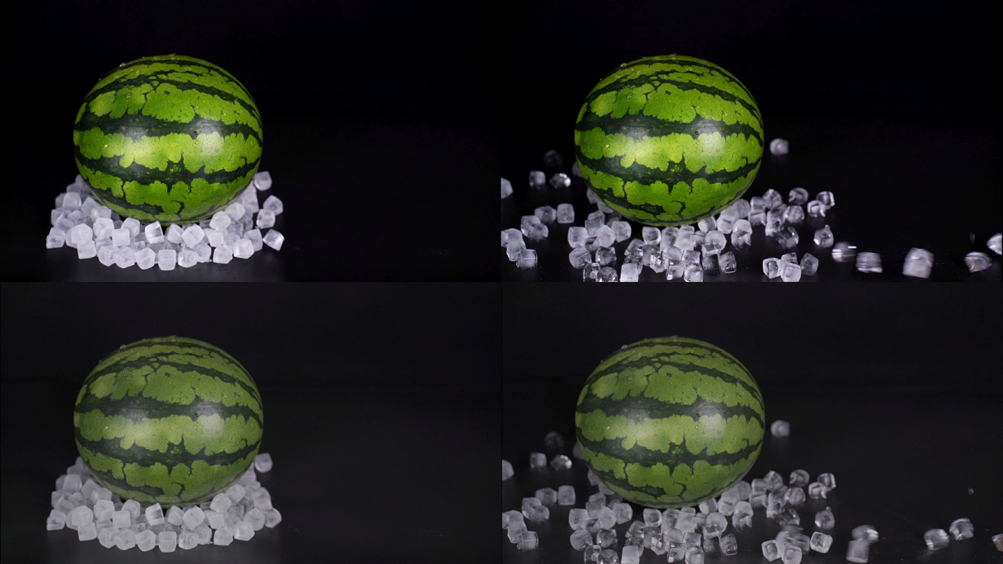 冰块撞击西瓜