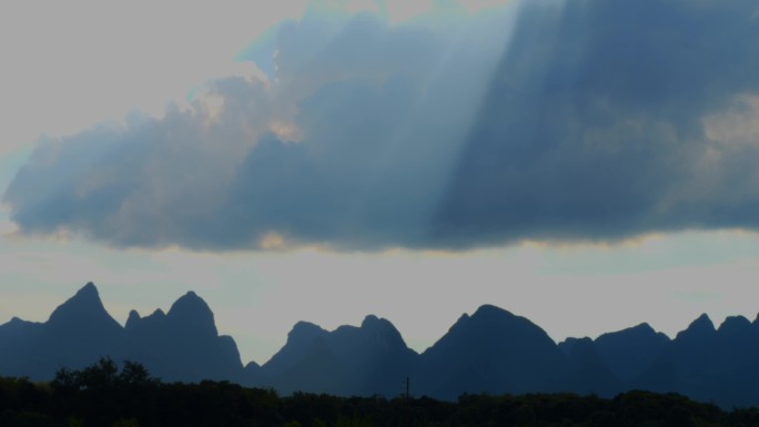 远山 轮廓 风景