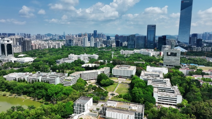 【正版素材】深圳大学粤海校区航拍0196