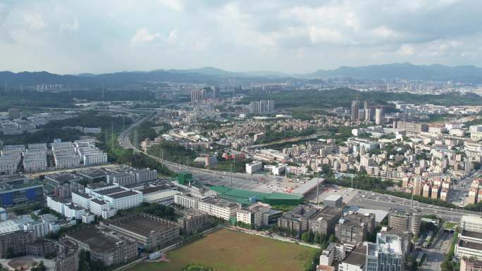 【正版素材】深圳龙华区福城街道全景