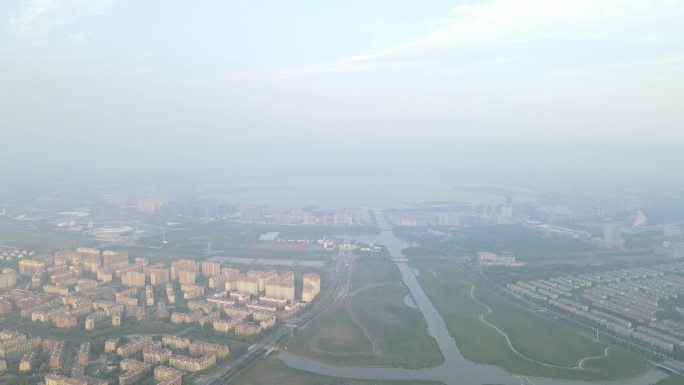 上海浦东临港新区全景滴水湖全景4K航拍