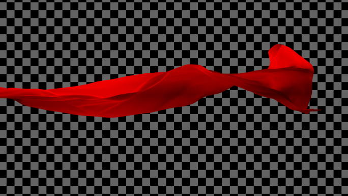 红绸子飘动无限循环动画视频素材