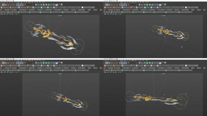 飞剑C4D模型动作工程