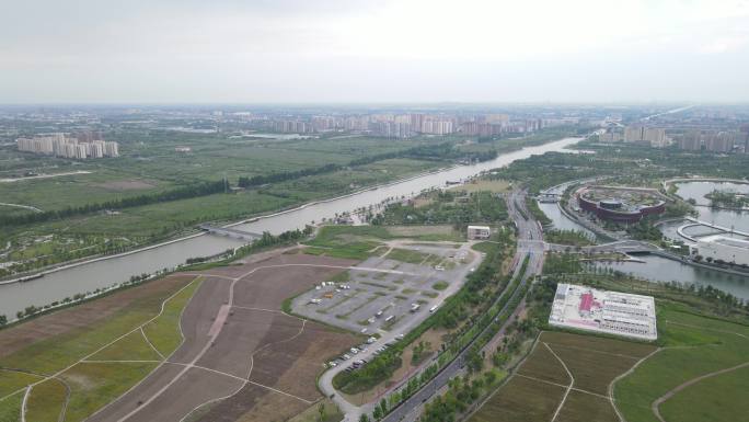 上海之鱼奉贤泡泡公园全景航拍原素材