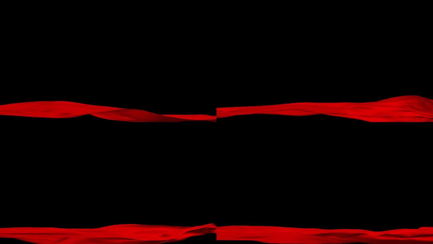 红绸子飘动无限循环动画视频素材-4K