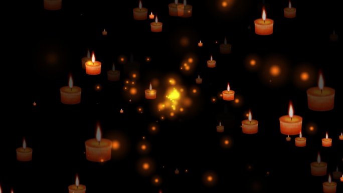 蜡烛烛火祈福送行哀悼氛围粒子素材