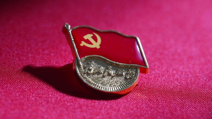 光扫过中国共产党党徽