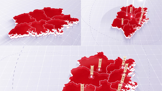 (无需插件)170红色版福建地图区位分布