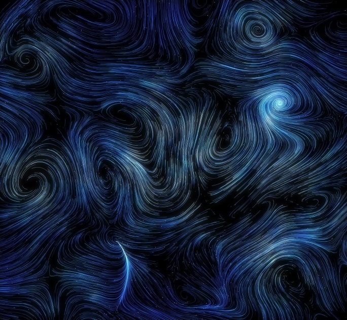 抽象螺旋波浪线条粒子背景