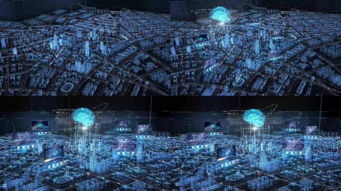4K科技智慧城市大脑图文AE模板