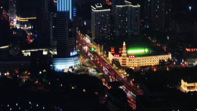 4K原素材-航拍上海大世界游乐中心