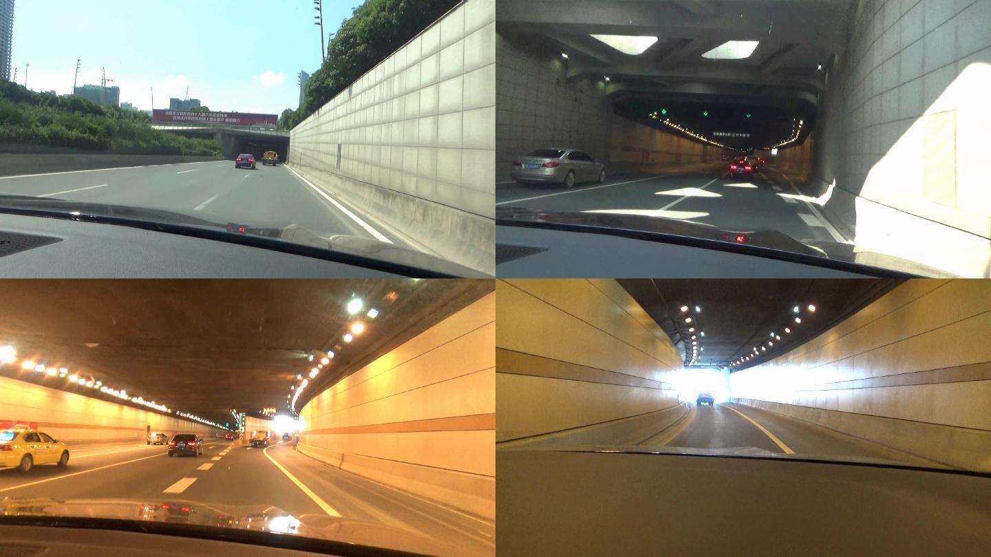 驾车穿越南京城隧道