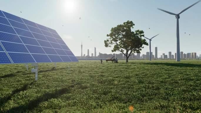 新能源低碳环保城市未来生活