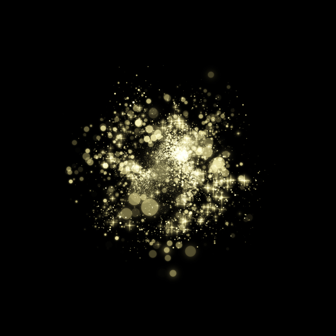 金色爆炸星星粒子