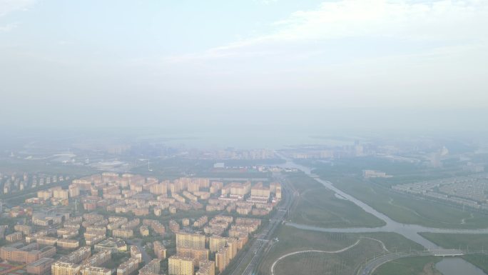 上海浦东临港新区全景滴水湖全景4K航拍