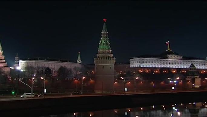 80年代莫斯科克里姆林宫夜景