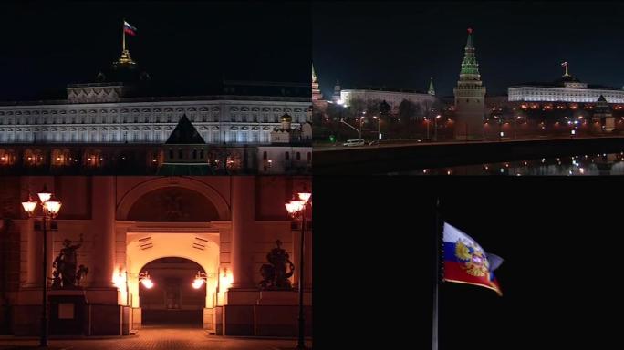 80年代莫斯科克里姆林宫夜景