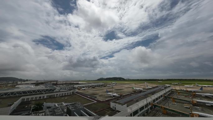 民航机场停机坪延时摄影