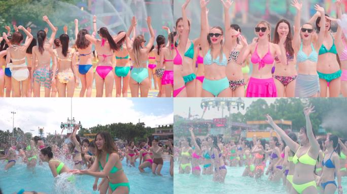 沙滩海边派对跳舞玩水
