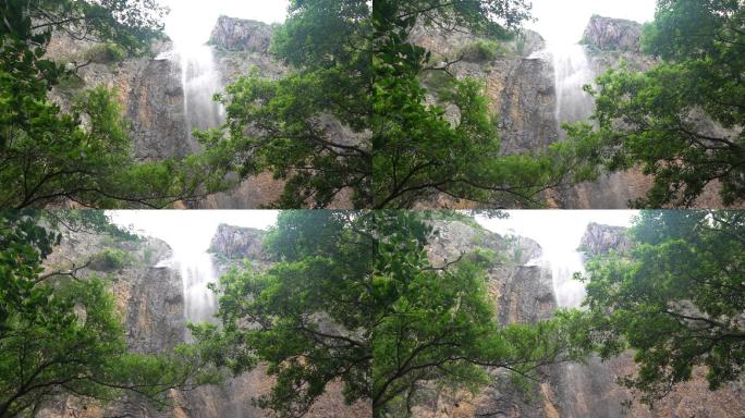 台州温岭百丈岩瀑布视频素材C0055