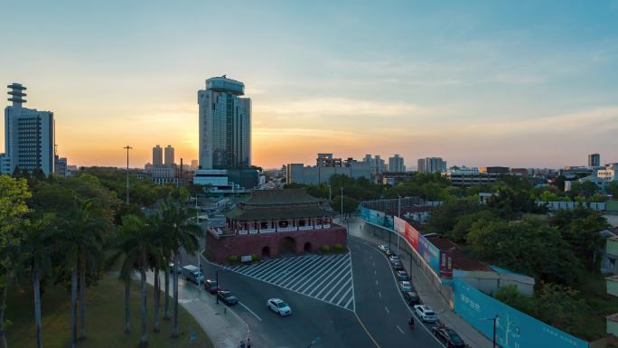 东莞迎恩门日落美景