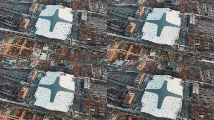 杭州火车西站4K航拍