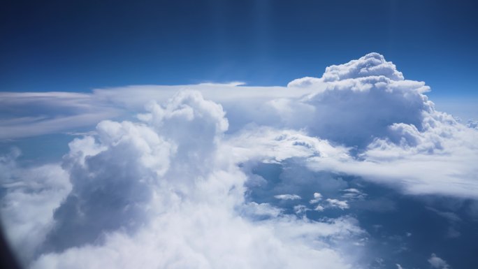 飞机窗外云层 4K视频