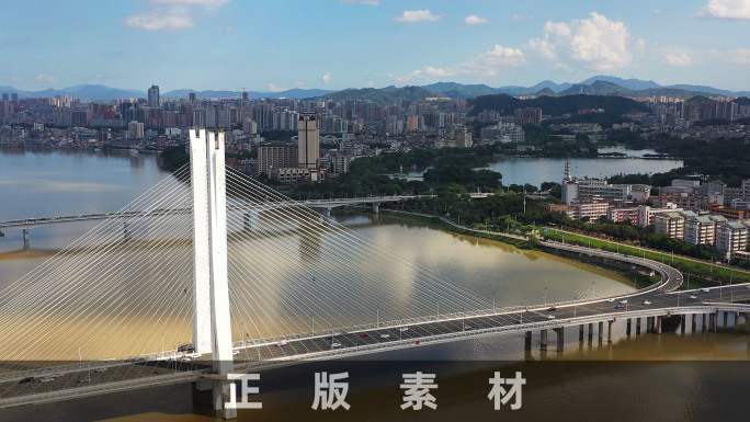 惠州市区惠城江北华贸合生大桥航拍
