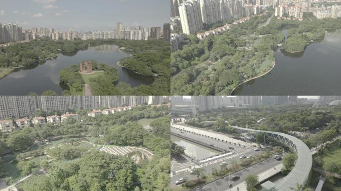 2022年广东佛山亚艺公园4K航拍