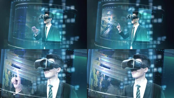 VR虚拟屏幕全息视频AE模板