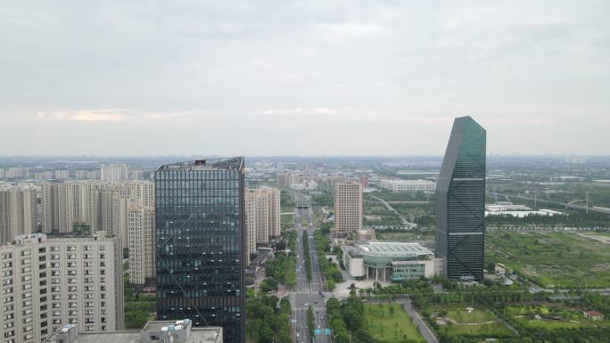 上海奉贤区全景地标建筑高楼大厦小区4K