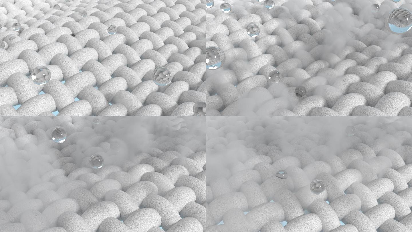 高清纳米科技布料透气排汗3D动画广告素材