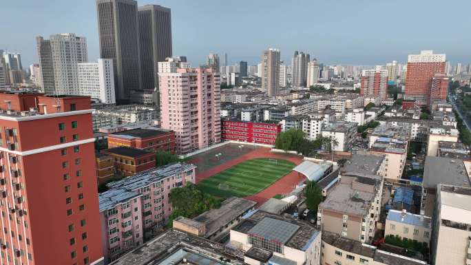 航拍山西太原市街景