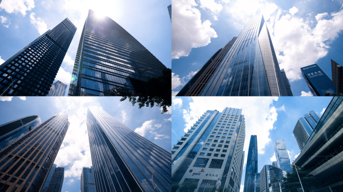 广州市中心CBD城市建筑高楼大厦4k视频