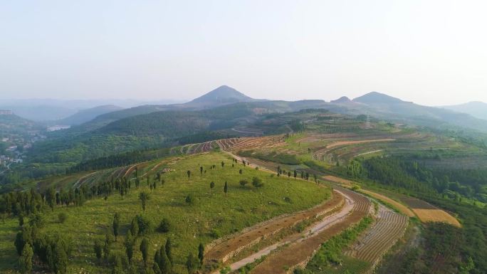 山东 枣庄 山亭 高山 航拍