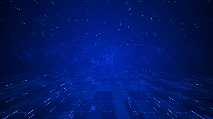 蓝色科技空间场景无缝循环背景4k