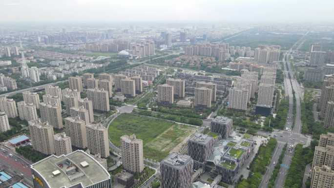 上海奉贤区全景地标建筑高楼大厦小区4K