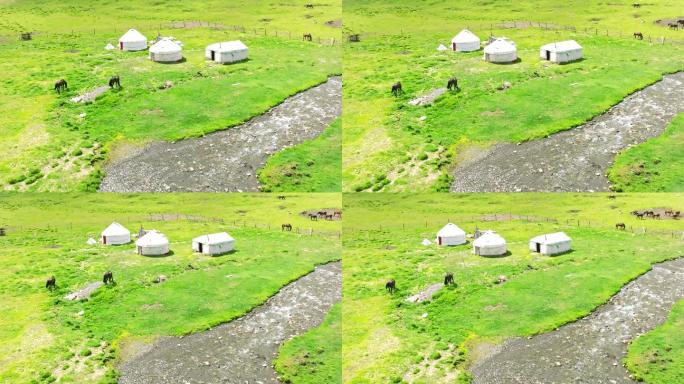 独库公路那拉提百里画廊草原风景