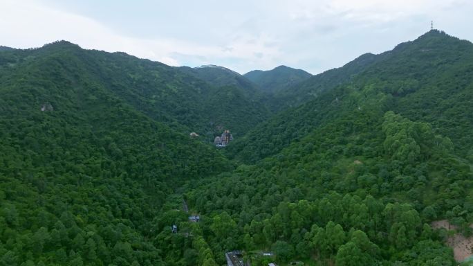 4K佛山南海西樵南海湾山峦山林森林航拍