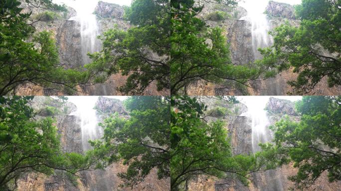 台州温岭百丈岩瀑布视频素材C0054