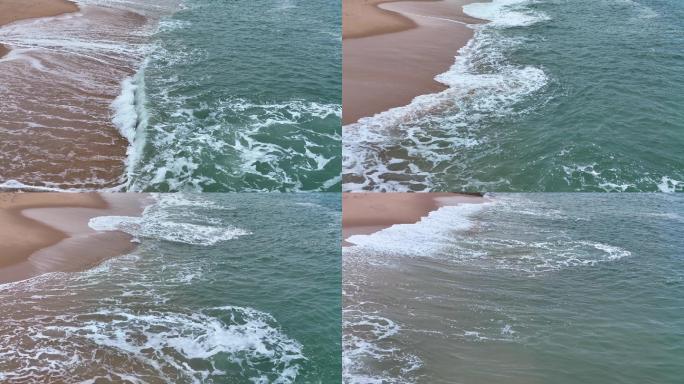 4K大海海岸线浪花拍打沙滩6