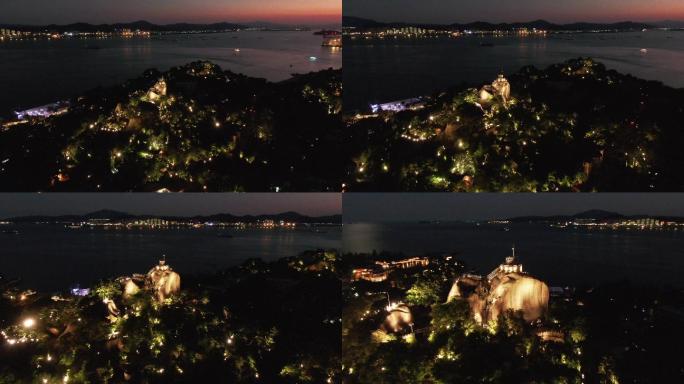 噪点满满的厦门鼓浪屿夜景，双子塔