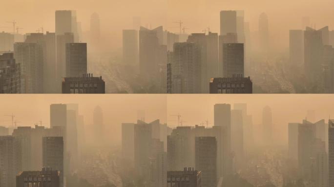杭州城市雾霾环境污染
